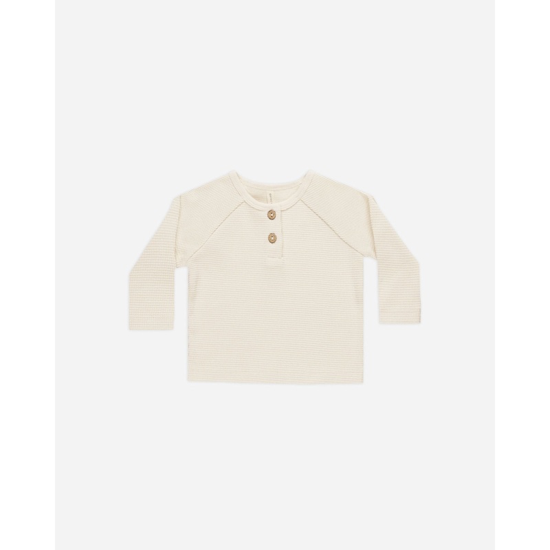 Henley Knit Top || Natural|Color|0-3M|3-6M|6-12M|12-18M|18-24M|2-3Y|4-5Y