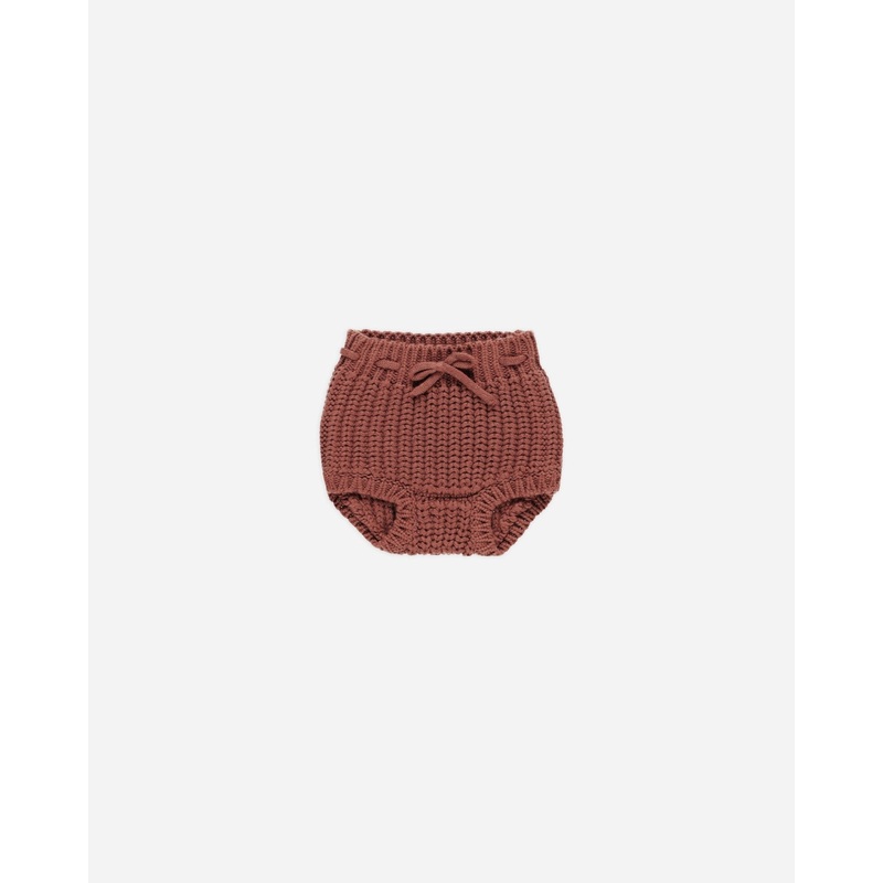 Knit Tie Bloomer || Cranberry|Color|0-3M|3-6M|6-12M|12-18M|18-24M|2-3Y