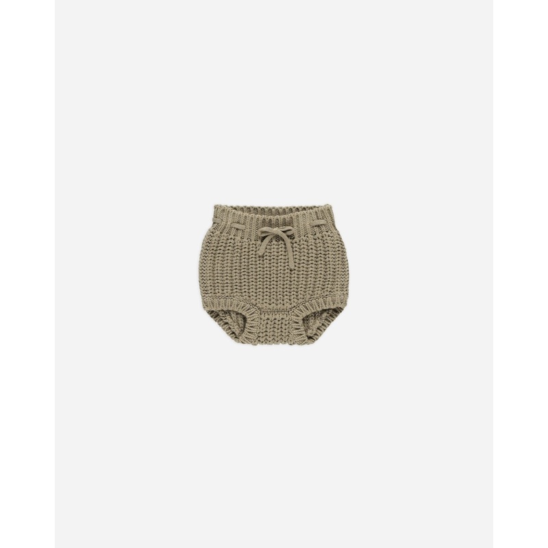 Knit Tie Bloomer || Olive|Color|0-3M|3-6M|6-12M|12-18M|18-24M|2-3Y