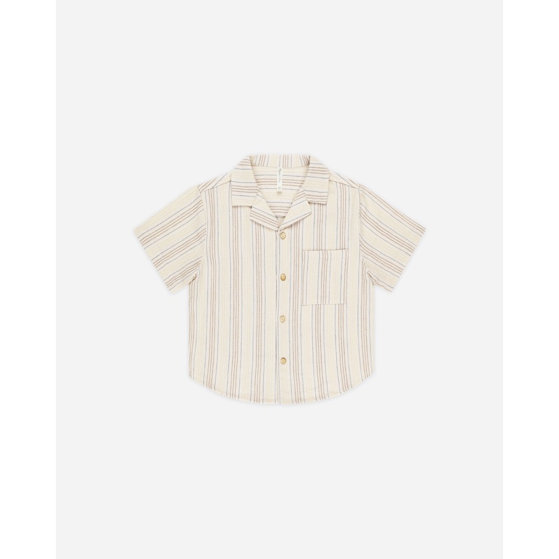 Lapel Collar Shirt || Summer Stripe