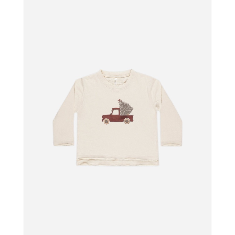Raw Edge Long Sleeve Tee || Truck