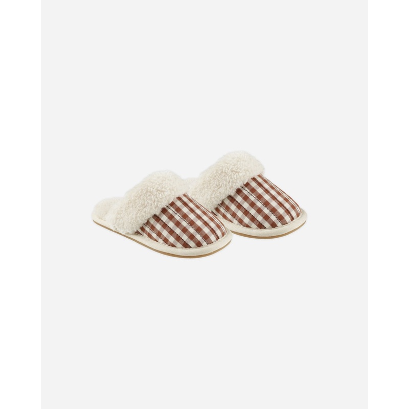 Slippers || Brick Gingham|Color|XS|S|M|L