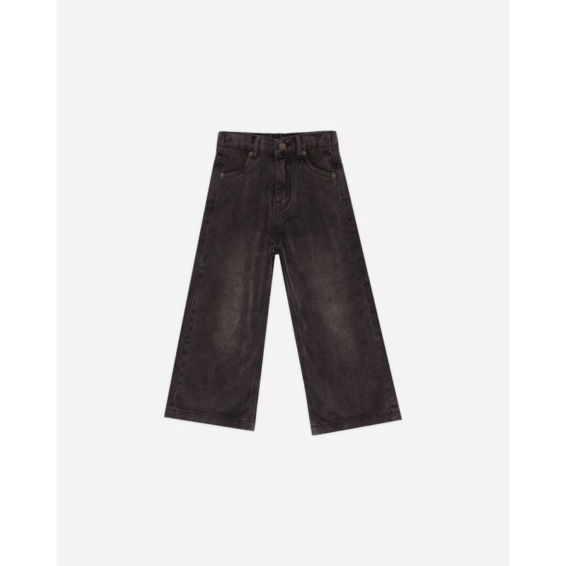 STRAIGHT LEG PANT || WASHED BLACK*