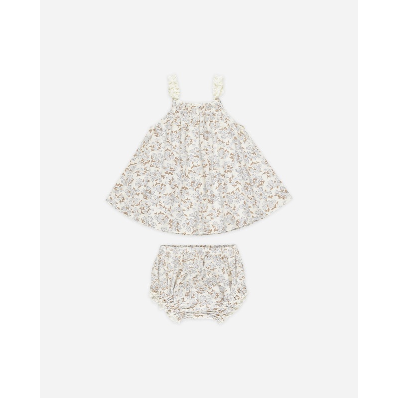 Swing Top + Bloomer Set || Blue Ditsy