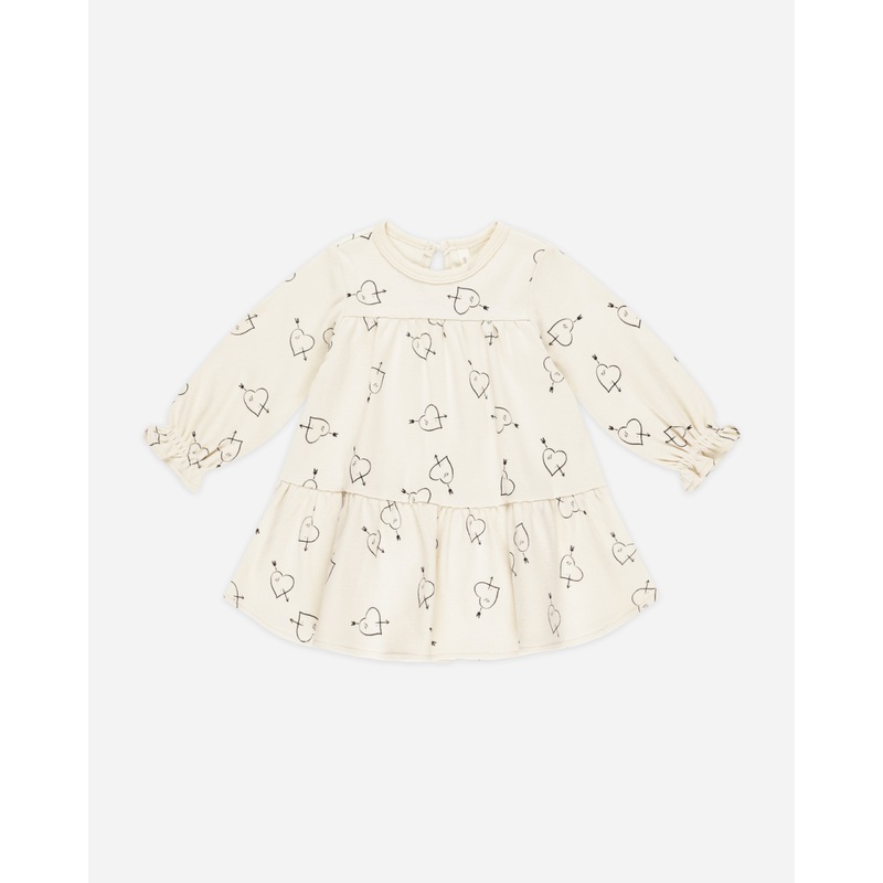 Tiered Jersey Dress || Cupid|Color|0-3M|3-6M|6-12M|12-18M|18-24M|2-3Y|4-5Y