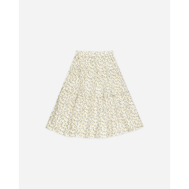Tiered Midi Skirt || Lemons|2-3Y|4-5Y|6-7Y|8-9Y