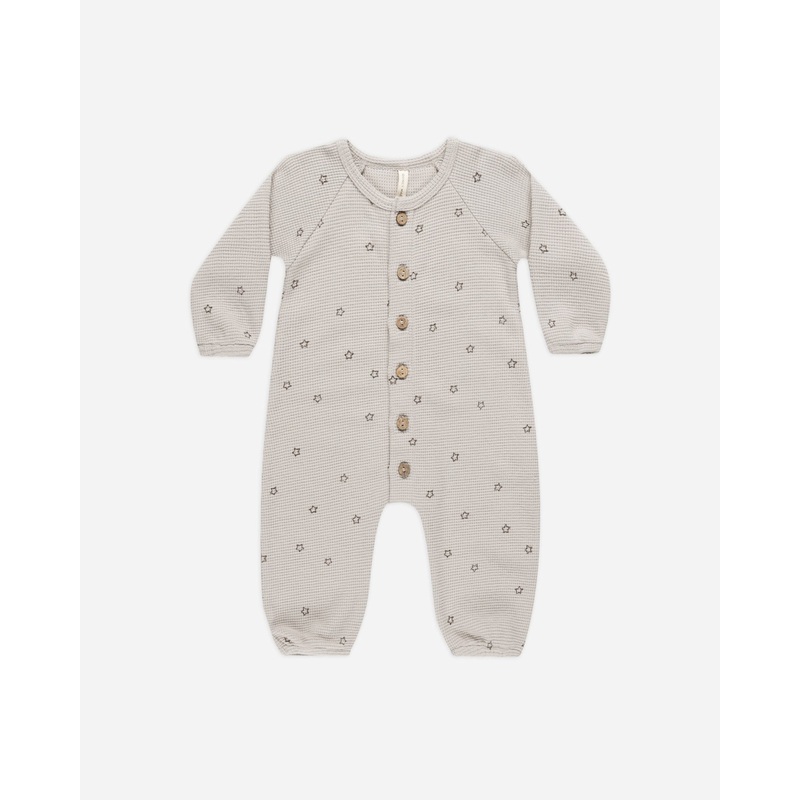 Waffle Long Sleeve Jumpsuit || Stars