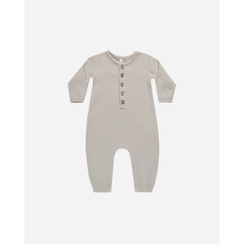 Woven Jumpsuit || Fog|Color|0-3M|3-6M|6-12M|12-18M|18-24M|2-3Y