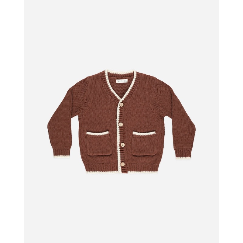 Wynn Cardigan || Brick|Color|2-3Y|4-5Y|6-7Y|8-9Y|10-12Y