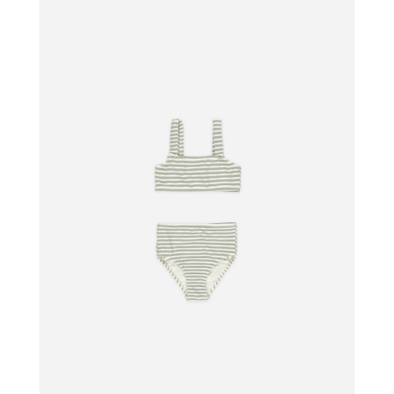 Brently Bikini || Sage Stripe|2-3Y|4-5Y|6-7Y|8-9Y