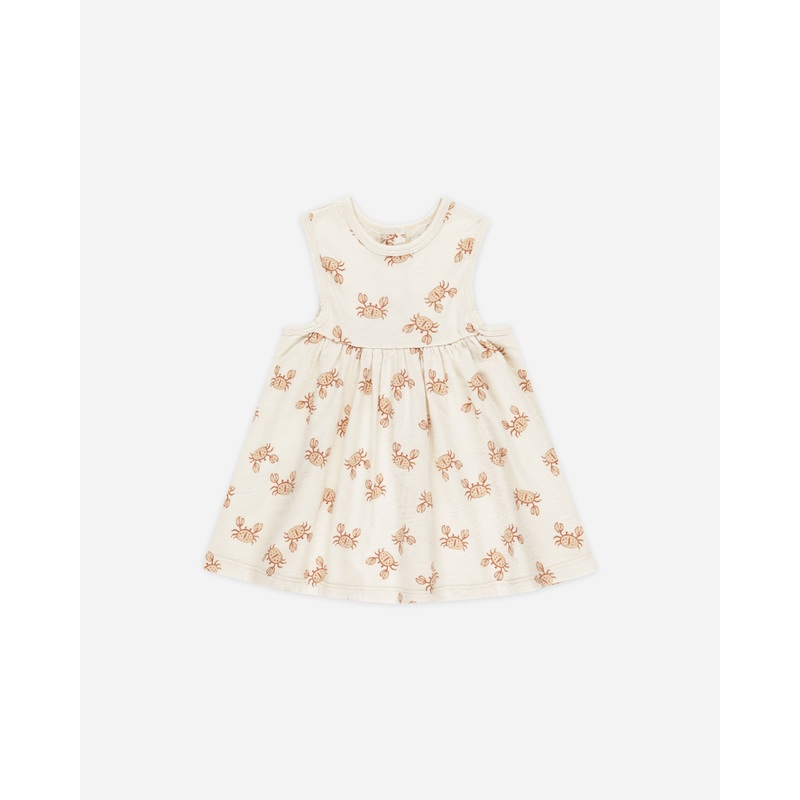 Layla Dress || Crabs|0-3M|3-6M|6-12M|12-18M|18-24M|2-3Y|4-5Y|6-7Y|8-9Y