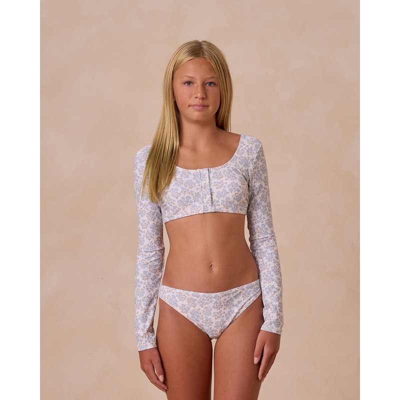 Rashguard Bikini Set || Blue Ditsy