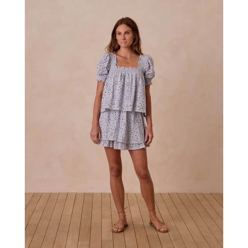 Rose Mini Skirt | Light Blue|XS|S|M|L|XL
