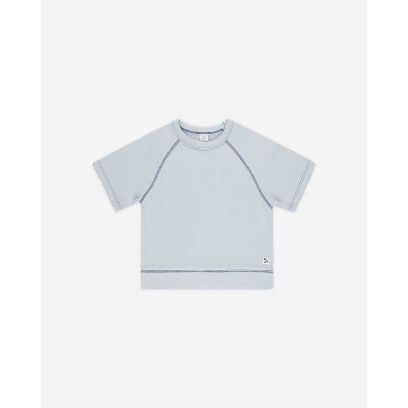 Short Sleeve Sweatshirt || Light Blue