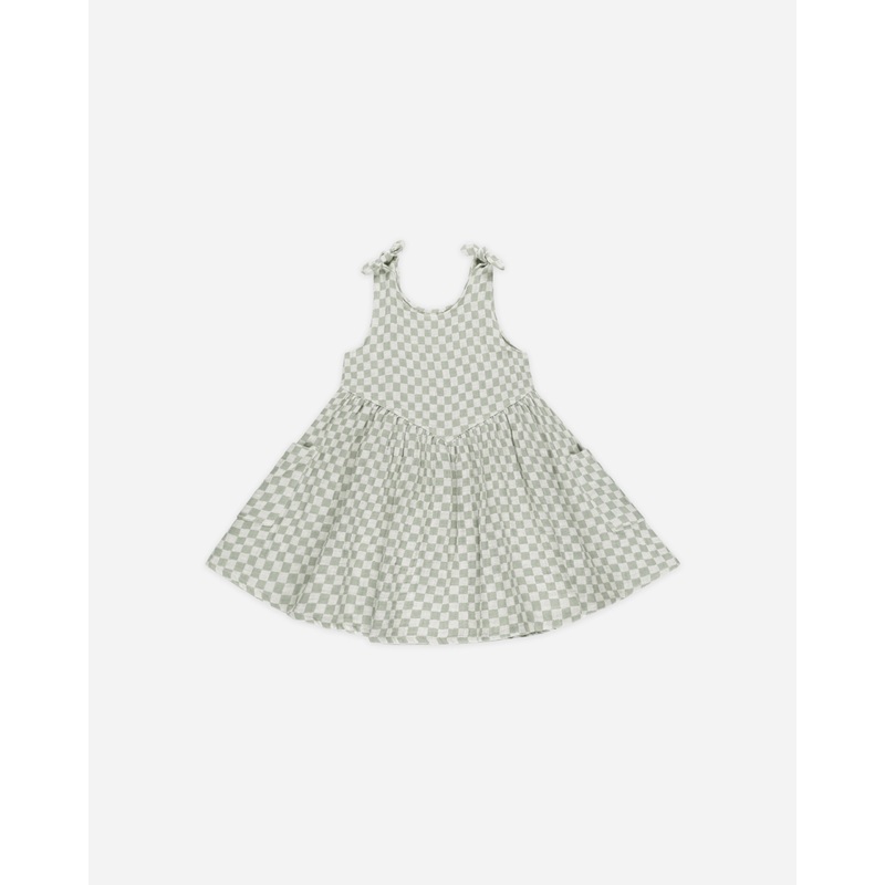 Summer Dress || Sage Check*|6-12M|12-18M|18-24M|2-3Y|4-5Y|6-7Y|8-9Y