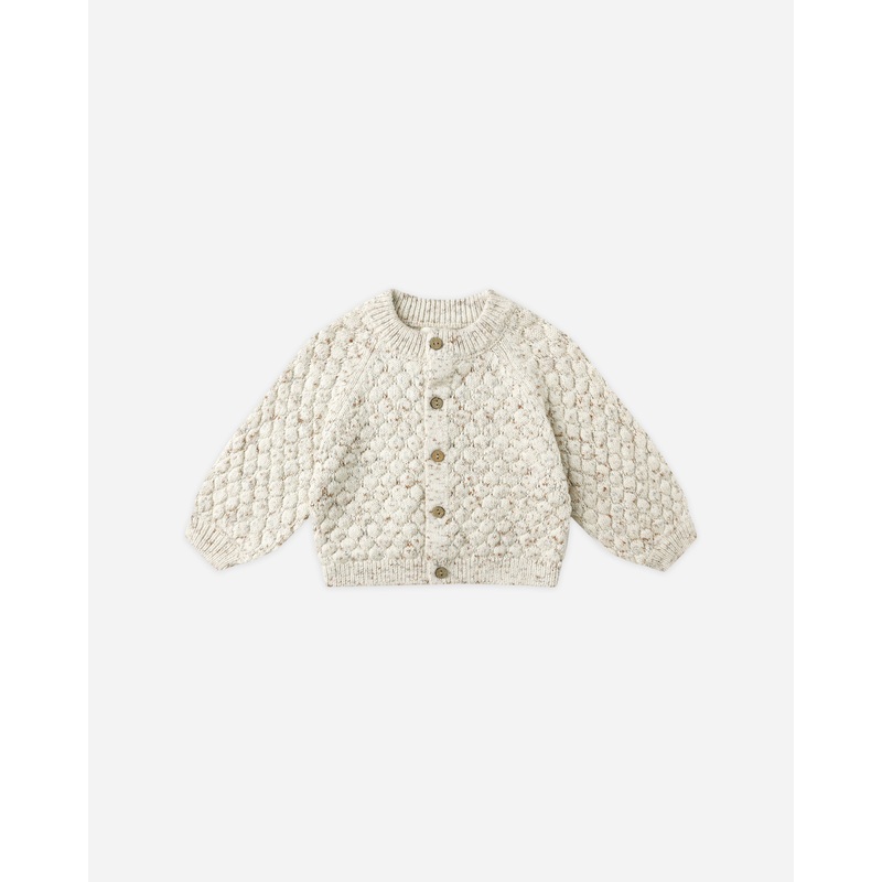 Bubble Knit Cardigan || Natural Confetti