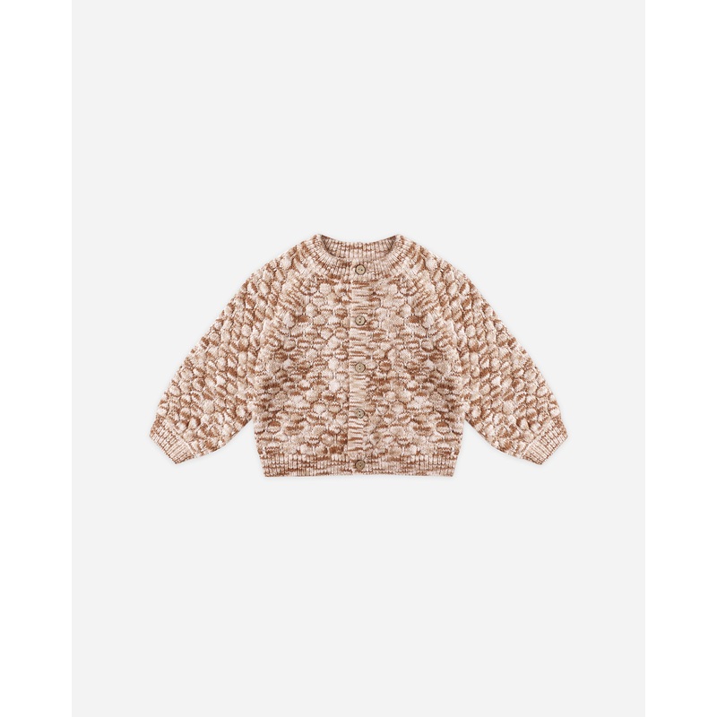 Bubble Knit Cardigan || Rose Speckle