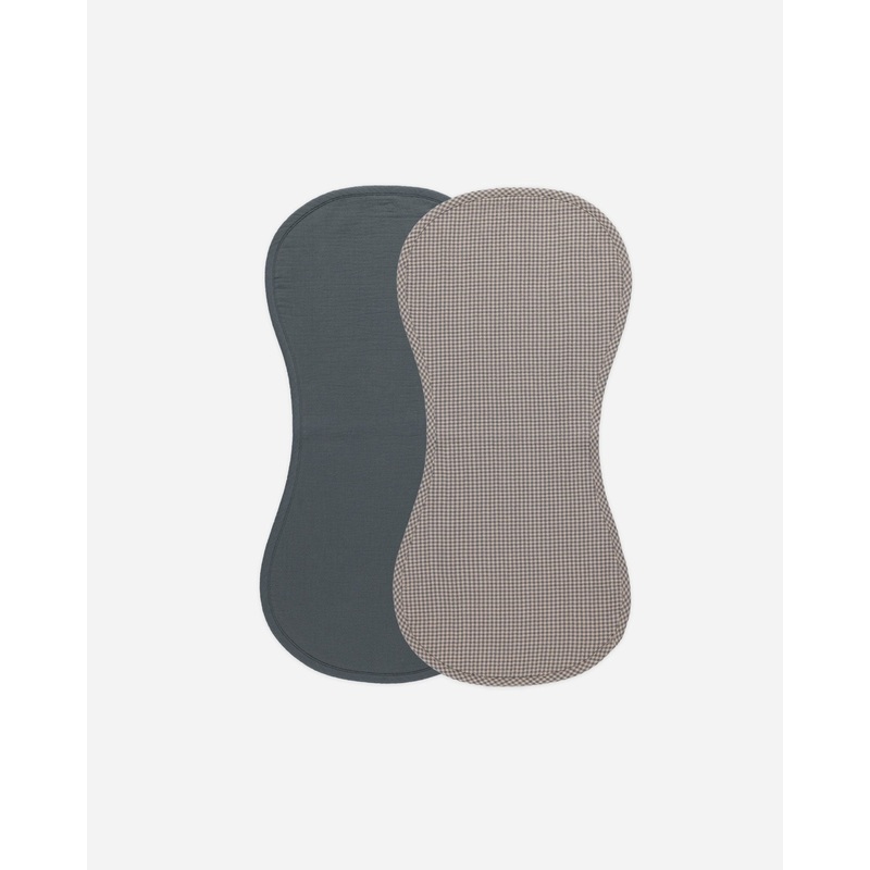 Burp Cloth, 2 Pack || Indigo, Indigo Gingham
