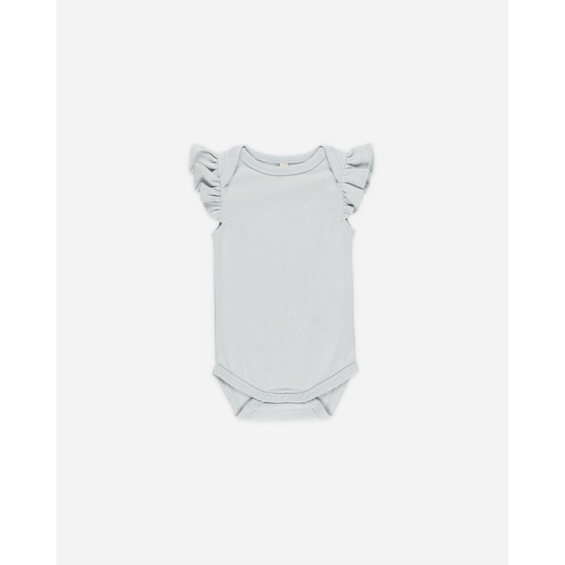 -Flutter Sleeve Bodysuit || Sky-