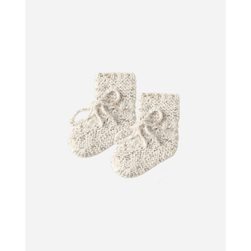 Knit Booties || Natural Confetti