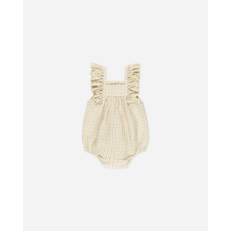 -Maya Romper || Yellow Plaid-|Color|0-3M|3-6M|6-12M|12-18M|18-24M|2-3Y