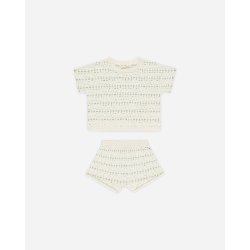 -Relaxed Summer Knit Set || Ivory-