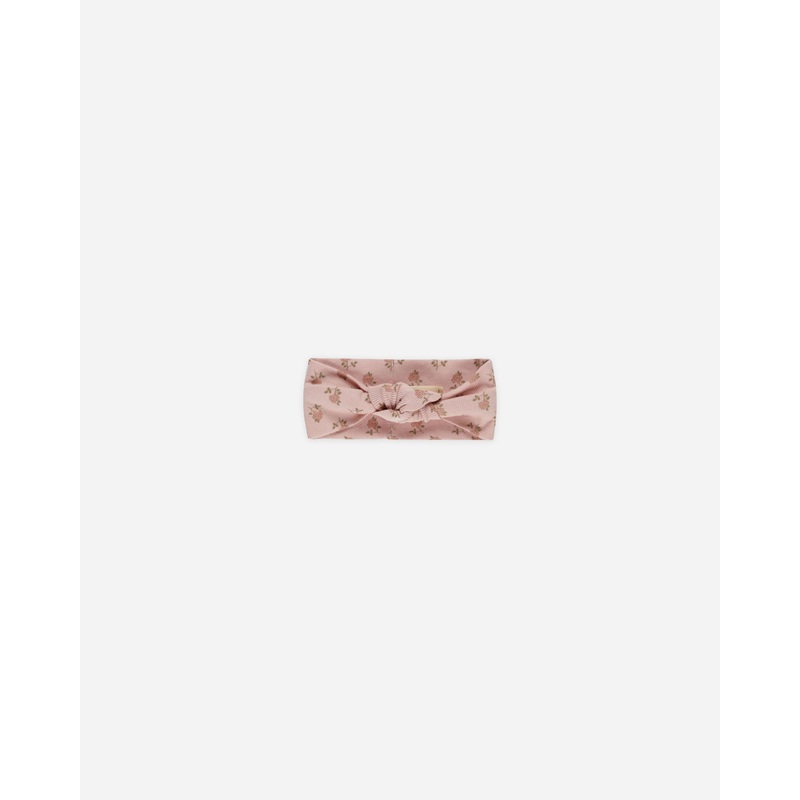 -Ribbed Knotted Headband || Roses-