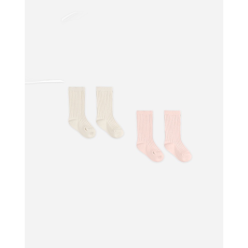 -Sock Set || Ivory, Bubblegum-