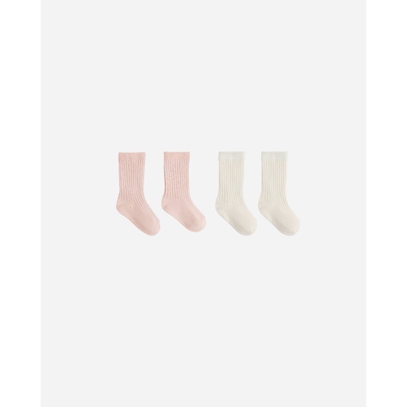 Socks Set || Natural, Rose|0-6M|6-12M|12-24M|3-5Y