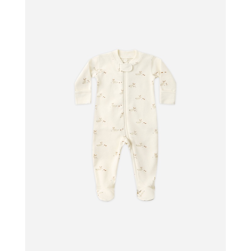 Zip Long Sleeve Sleeper Footie || Bunnies