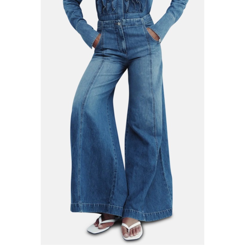 Dancing In The Dark Jean In Linen Cotton Denim Vintage Wash