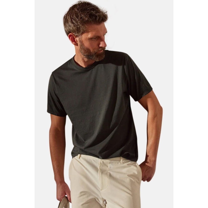 Elevated Lotus Jersey Crew Tee Carbon