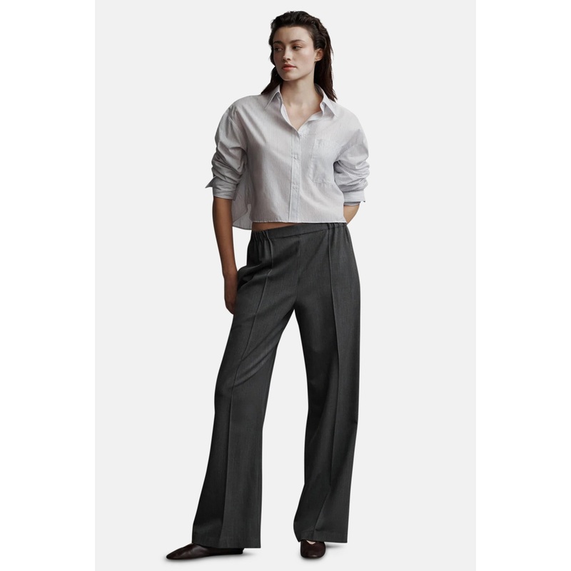 Jillian Wool Sweatpant In Medium Heather Grey