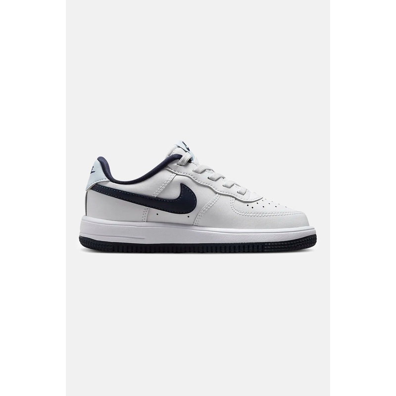 Kids Force 1 Low EasyOn PS ‘White Midnight Navy’