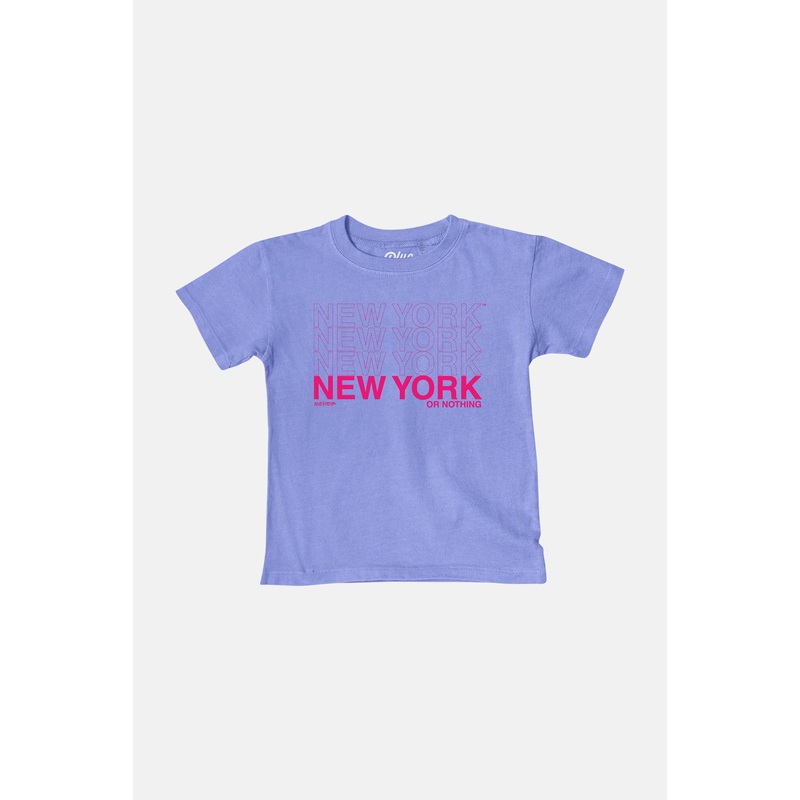 Kids New York Or Nothing Tee Peri/Pink