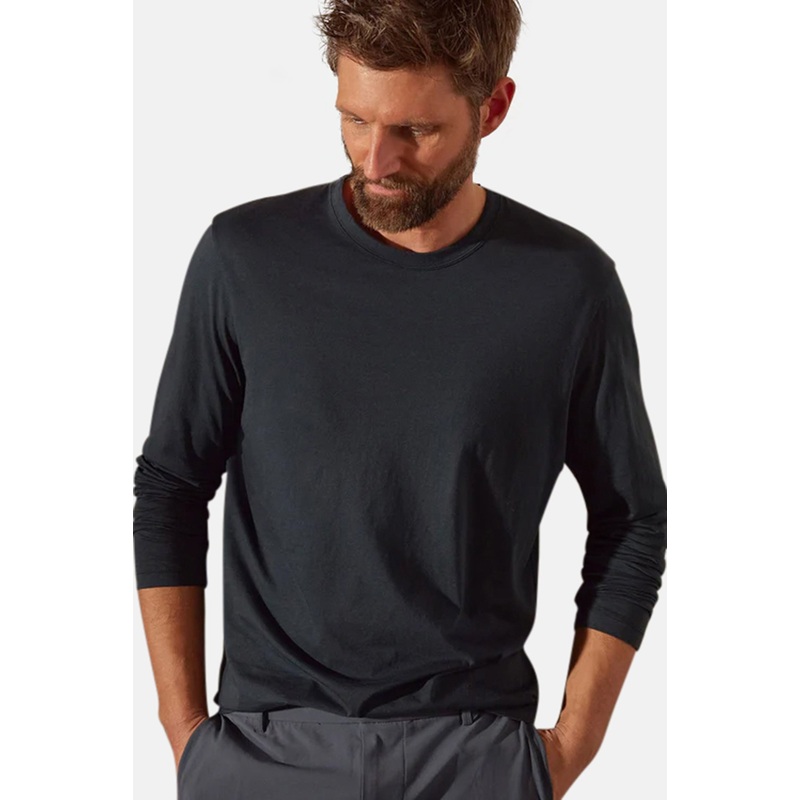 Luxe Lotus Jersey Crew French Navy