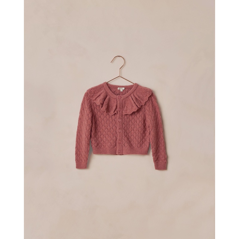 Ruffle Cardigan | Raspberry|12M|18M|2Y|4Y|6Y|8Y|10Y|12Y