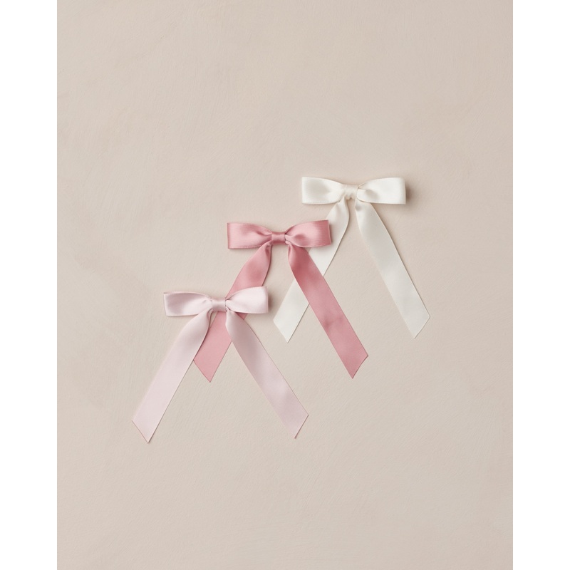 Satin Ribbon Bows | Ivory, Rose, Raspberry