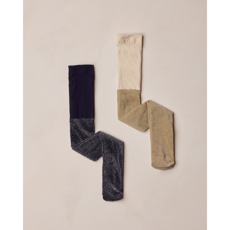 Shimmer Tights | Ecru, Black|0-6M|6-12M|12-24M|3-5Y|6-9Y