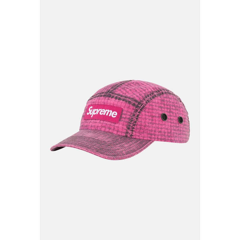 Distressed Ripstop Camp Cap Pink