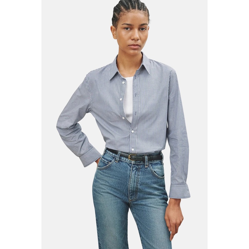Raphael Classic Shirt Thin Stripes Navy