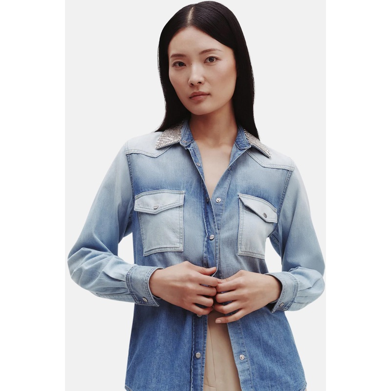 Valentines Top In Lightweight Denim Indigo