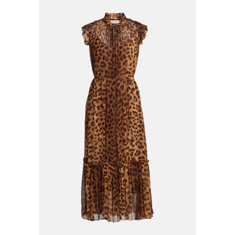 Crush Flutter Dress Leopard|0|1|2