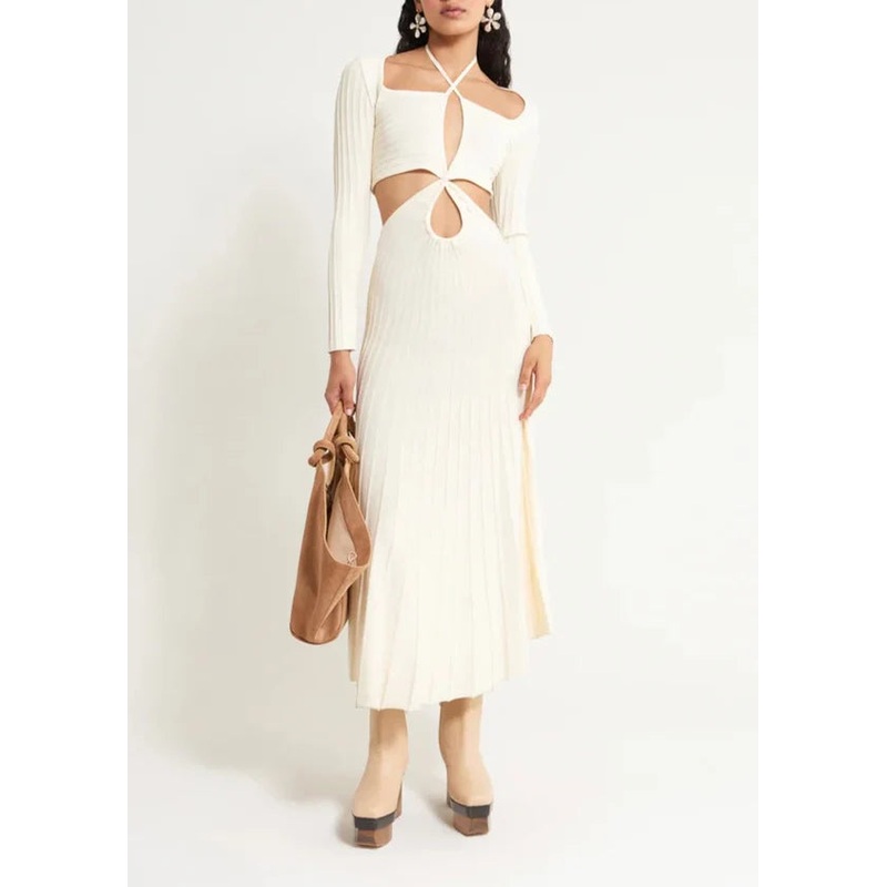 Fergie Knit Dress Off White|XS|S|M