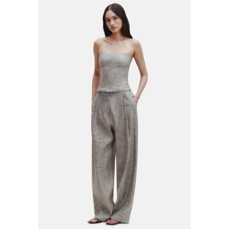 Greenwich Avenue Pant Cotton/Wool Light Heather Grey