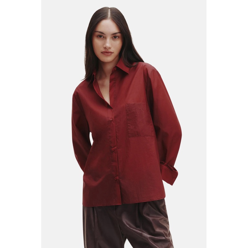 Next Morning Shirt in Cotton Burgundy