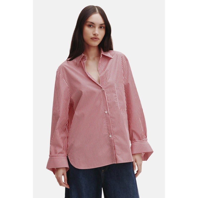 Next Morning Shirt In Cotton Red/White