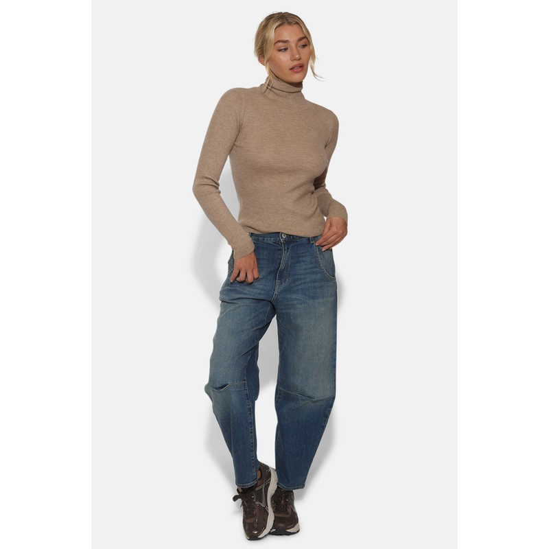 Nili Lotan Emerson Jean x Tile Club Eva Turtleneck Mink