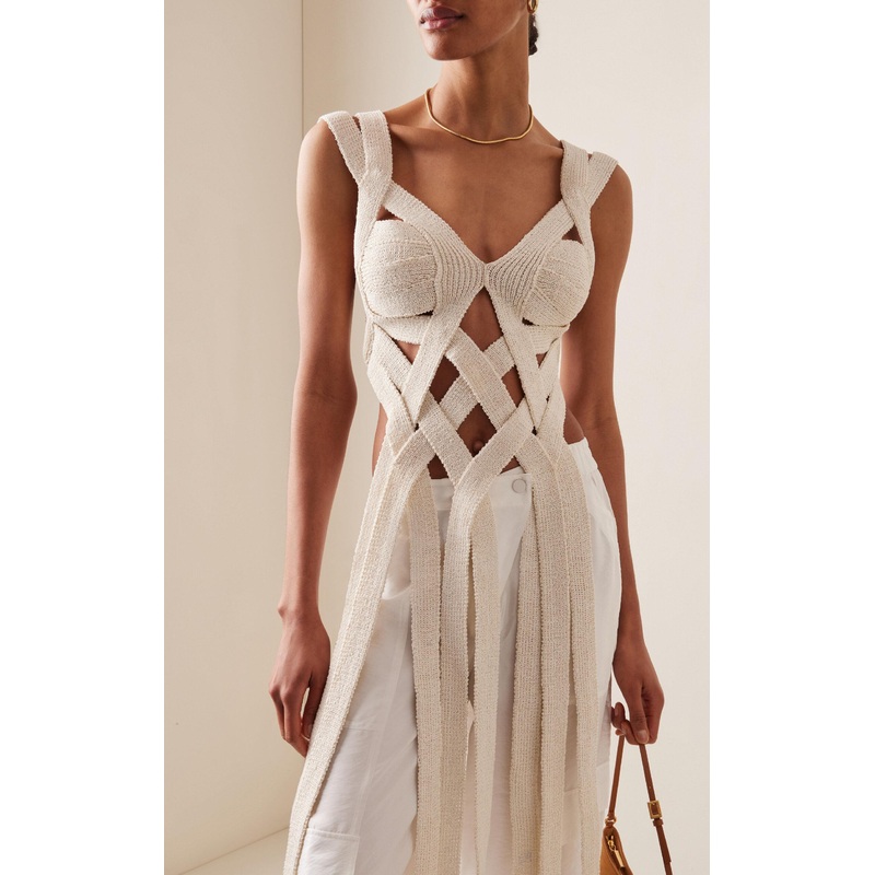Rihanna Knit Top Off White|XS|S|M