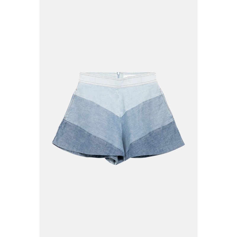 Tallow Chevron Denim Short Chevron
